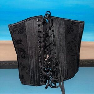 Heart’s Delight Women's Under Bust Corset in Black